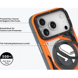 Coque iPhone 17 Pro - Youngkit Starship avec anneau stand 360° MagSafe - Noir