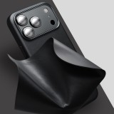 Hülle iPhone 17 - Qialino Echtleder (MagSafe kompatibel) - Schwarz