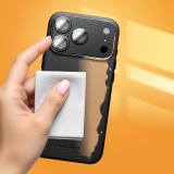 Hülle iPhone 17 - Qialino Echtleder (MagSafe kompatibel) - Schwarz