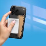 Hülle iPhone 17 - Qialino Echtleder (MagSafe kompatibel) - Schwarz