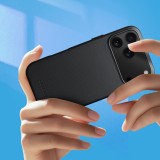 Hülle iPhone 17 - Qialino Echtleder (MagSafe kompatibel) - Schwarz