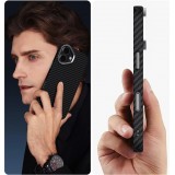 iPhone 17 Case H&uuml;lle - Tech-Protect Ion Carbon MagSafe kompatibel, leicht und langlebig - Silber