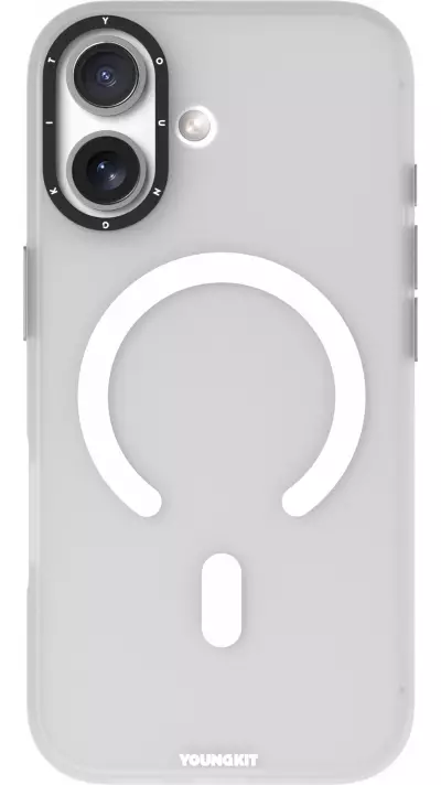 iPhone 17 Case H&uuml;lle - Youngkit Hidden Sand MagSafe - Weiss