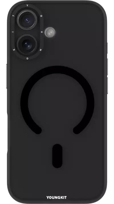 iPhone 17 Case H&uuml;lle - Youngkit Hidden Sand MagSafe - Schwarz
