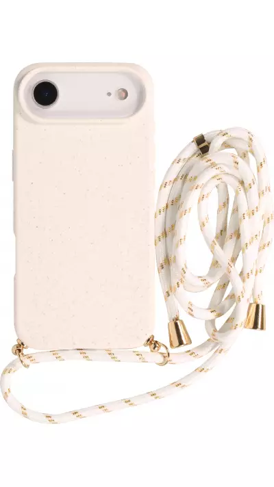 Coque iPhone Air - Bio Eco-Friendly nature avec cordon collier - Blanc