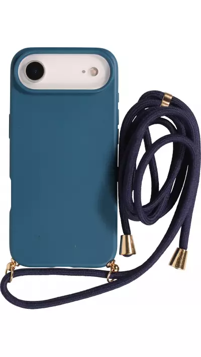 Coque iPhone Air - Bio Eco-Friendly nature avec cordon collier - Bleu