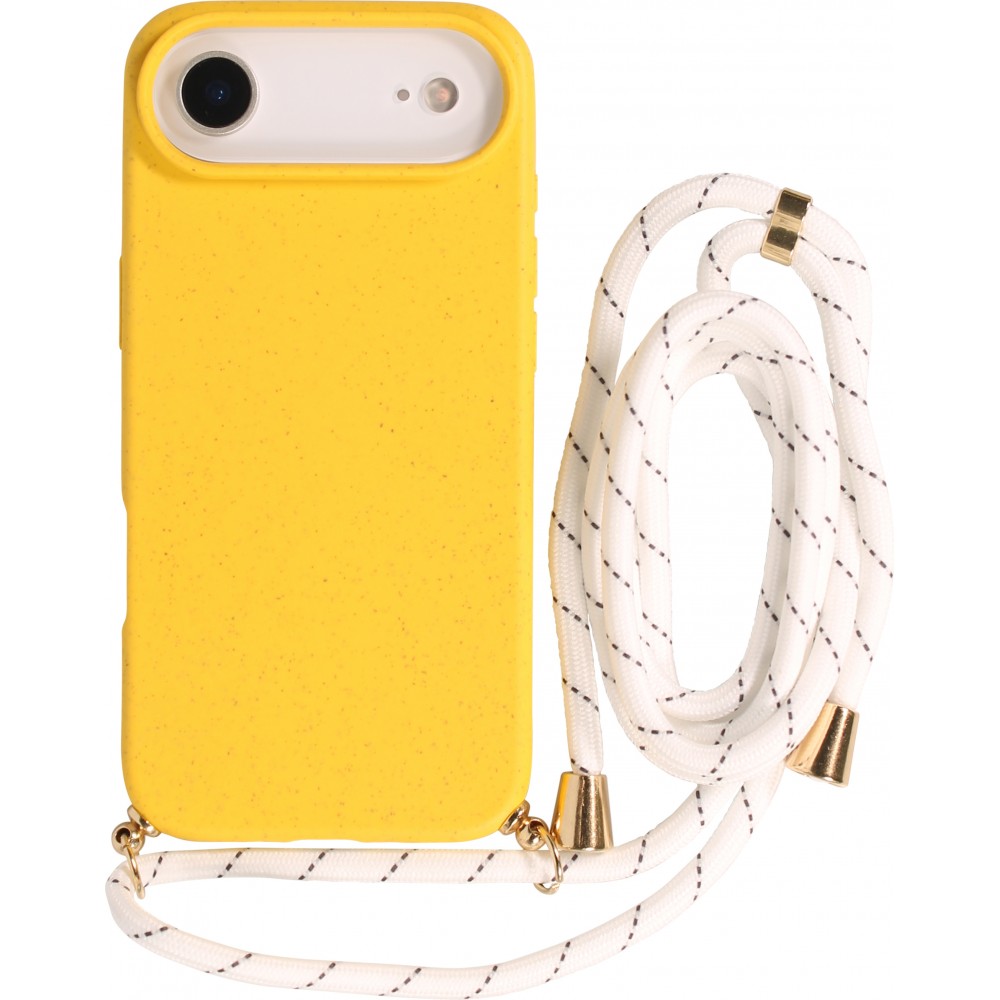 Coque iPhone Air - Bio Eco-Friendly nature avec cordon collier jaune