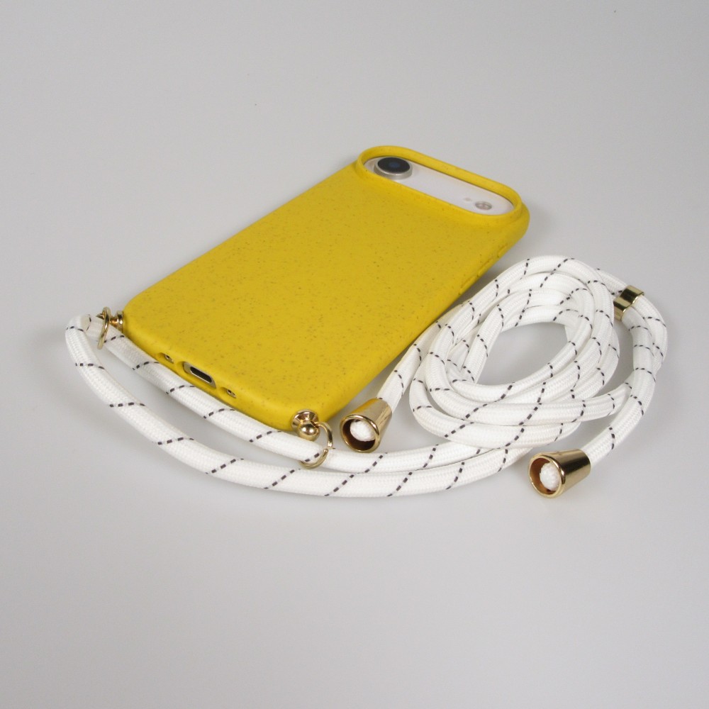 Coque iPhone Air - Bio Eco-Friendly nature avec cordon collier jaune