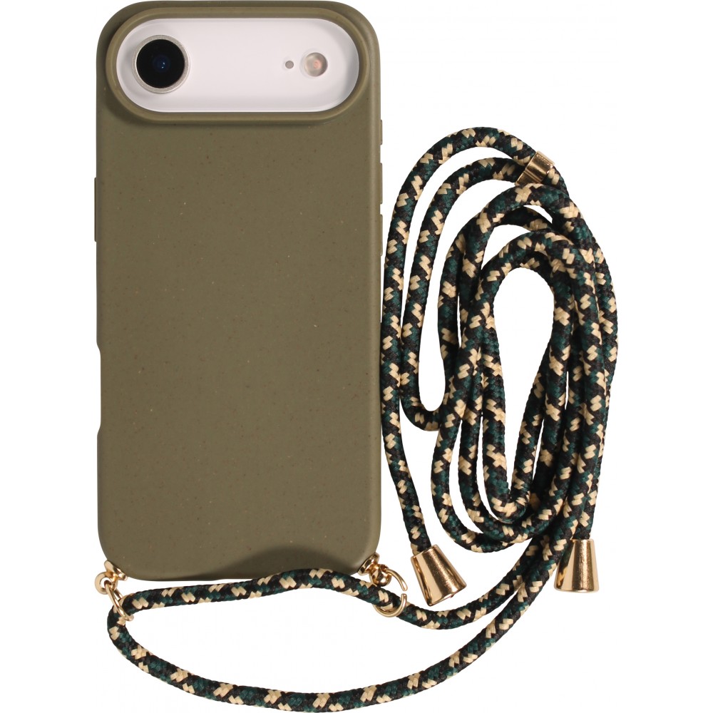 Coque iPhone Air - Bio Eco-Friendly nature avec cordon collier - Vert foncé