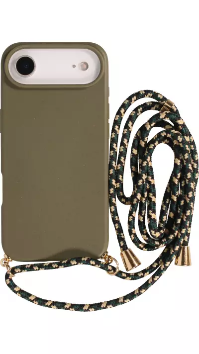 Coque iPhone Air - Bio Eco-Friendly nature avec cordon collier - Vert foncé