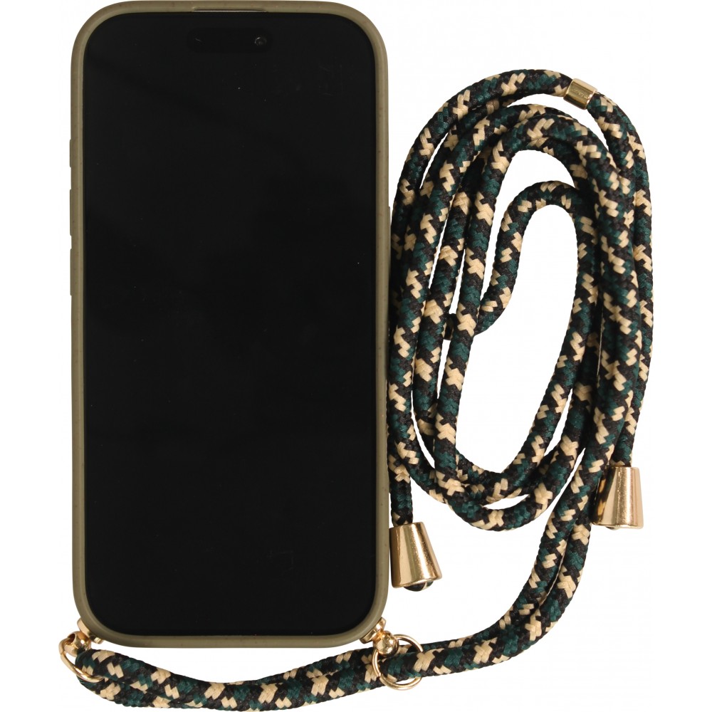 Coque iPhone Air - Bio Eco-Friendly nature avec cordon collier - Vert foncé