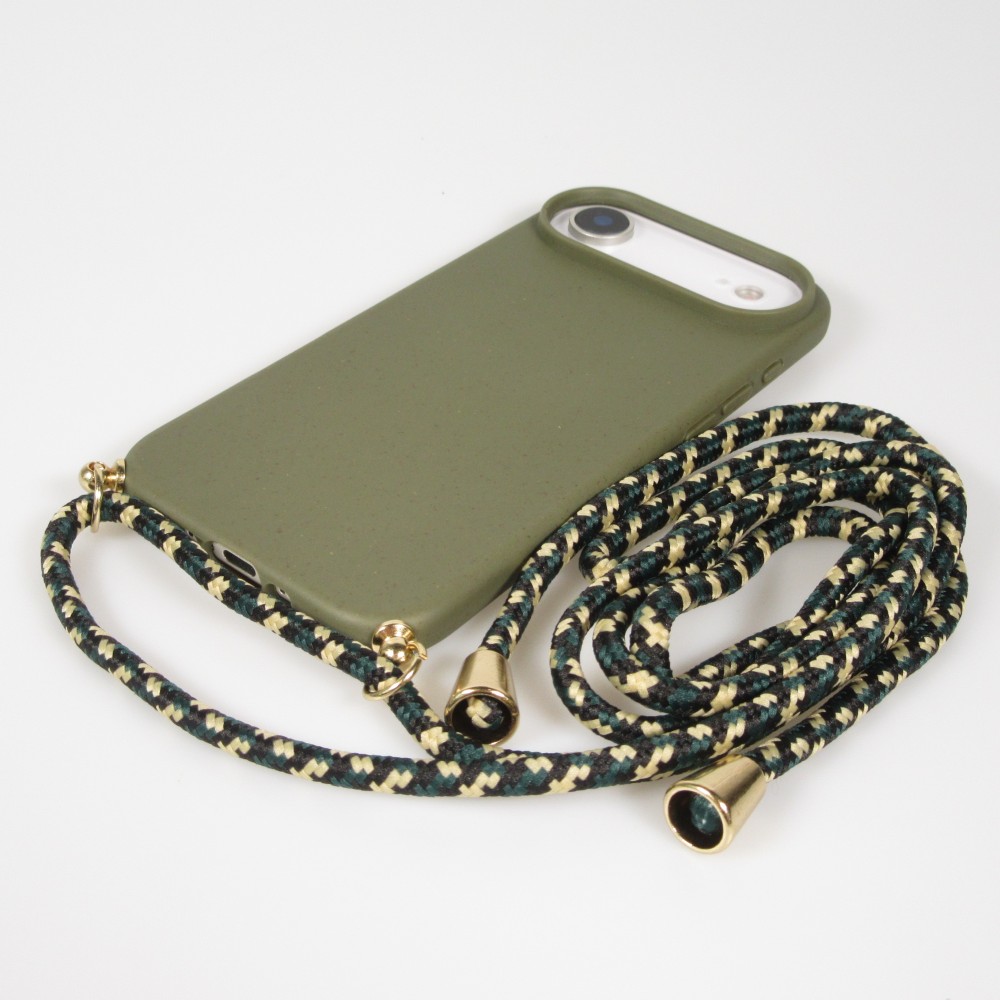 Coque iPhone Air - Bio Eco-Friendly nature avec cordon collier - Vert foncé