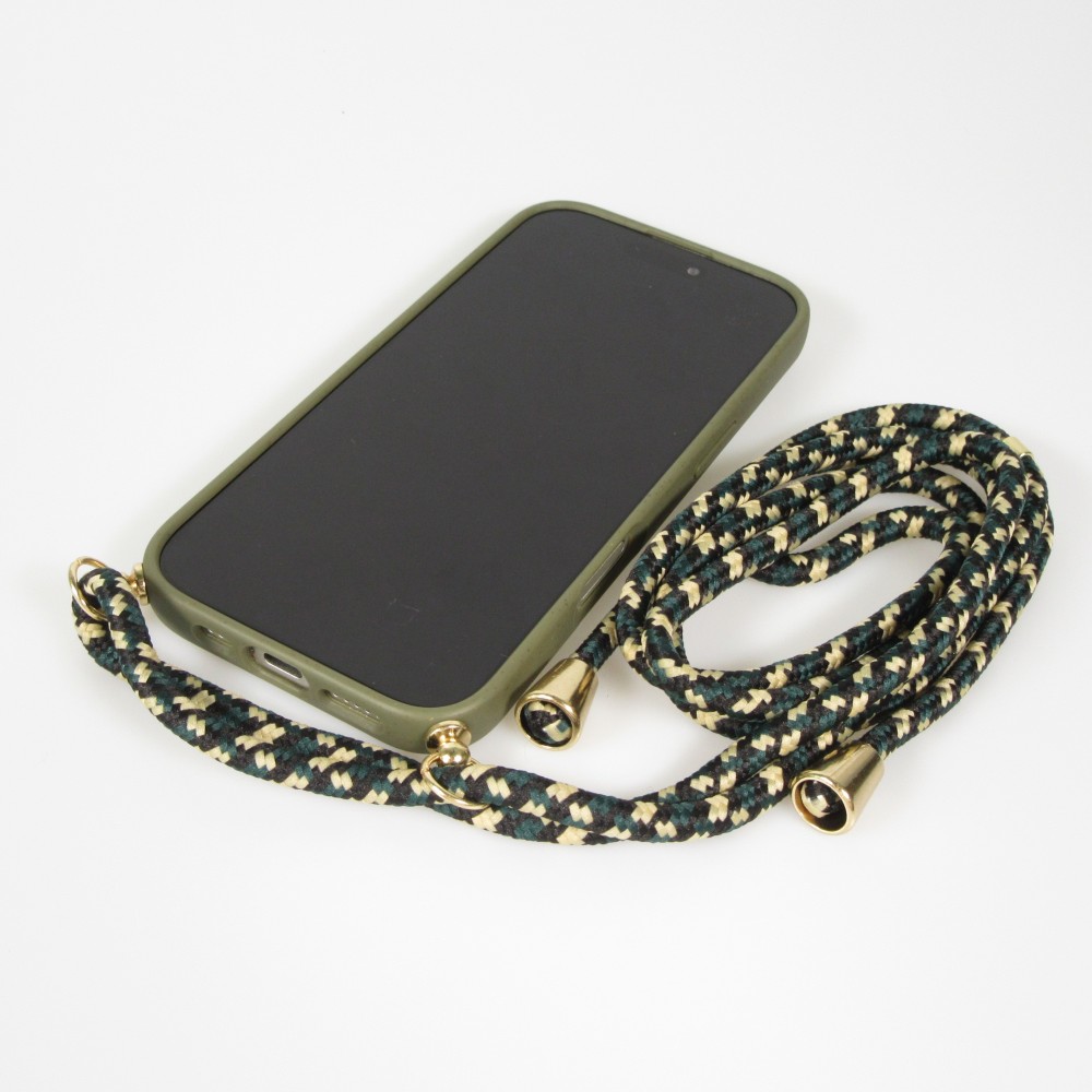 Coque iPhone Air - Bio Eco-Friendly nature avec cordon collier - Vert foncé