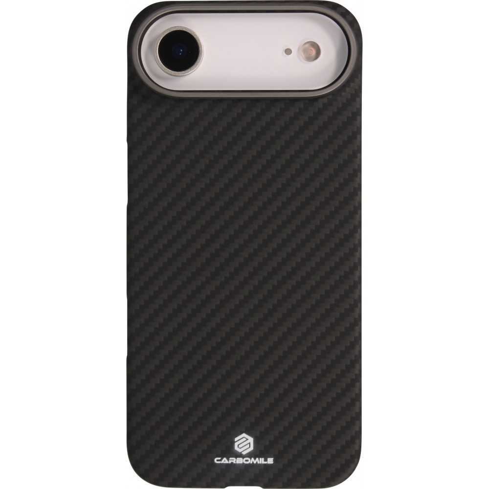 iPhone Air Case Hülle - Carbomile Schutzcase aus echtem Aramid Carbonfaser - Schwarz