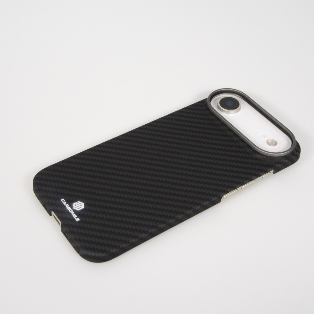 iPhone Air Case Hülle - Carbomile Schutzcase aus echtem Aramid Carbonfaser - Schwarz