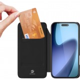 iPhone Air Case Hülle - Dux Ducis Skin Pro - Flexibles PU und TPU Kunstleder mit Kartenfach und Klappe - Schwarz