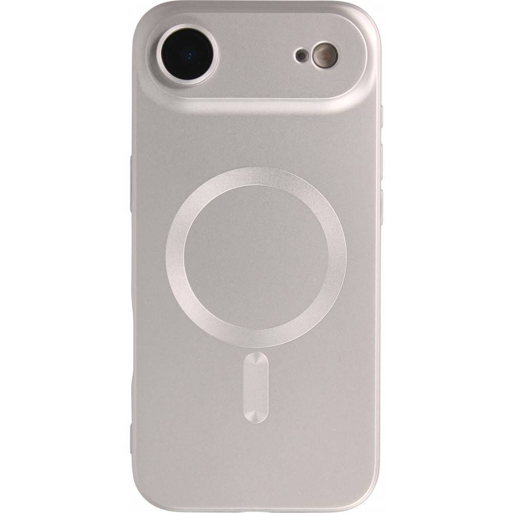 Coque iPhone Air - Gel souple avec vitre de protection caméra MagSafe - Argent