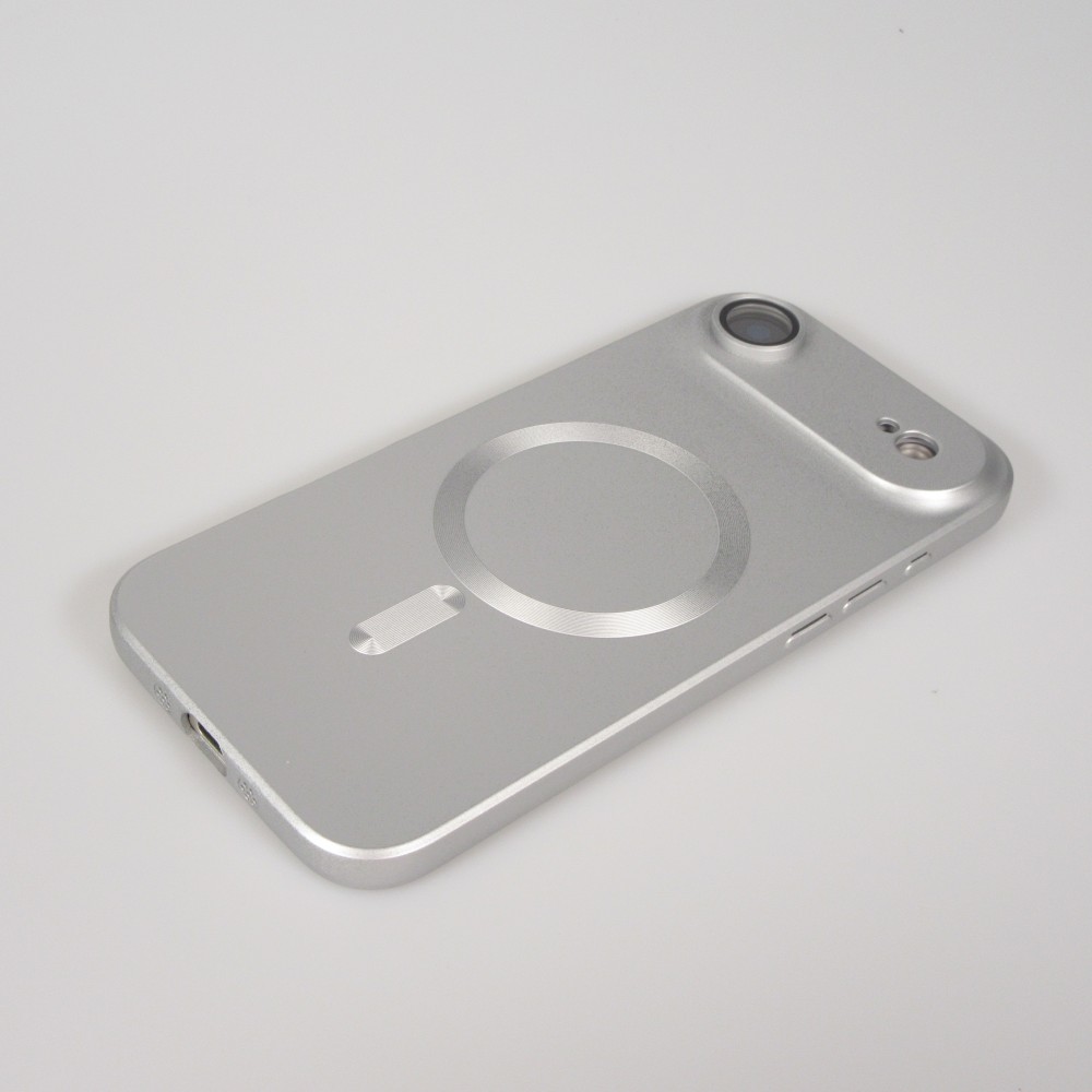 Coque iPhone Air - Gel souple avec vitre de protection caméra MagSafe - Argent