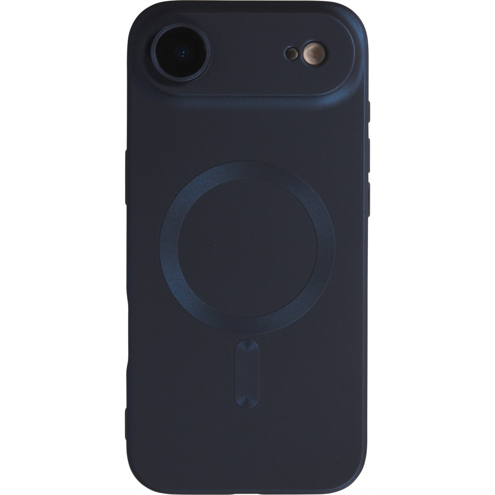 Coque iPhone Air - Gel souple avec vitre de protection caméra MagSafe - Bleu foncé