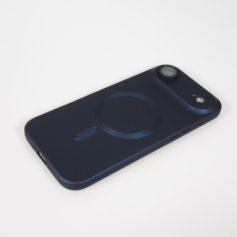 Coque iPhone Air - Gel souple avec vitre de protection caméra MagSafe - Bleu foncé