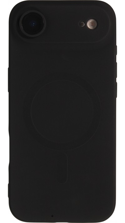 iPhone Air Case Hülle - Gummi weich mit Kameraschutzglas MagSafe - Schwarz