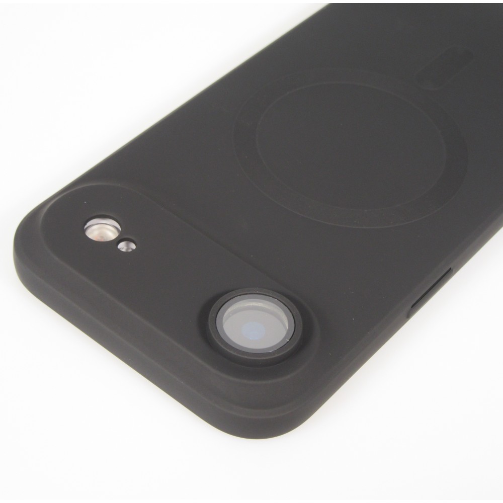 iPhone Air Case Hülle - Gummi weich mit Kameraschutzglas MagSafe - Schwarz