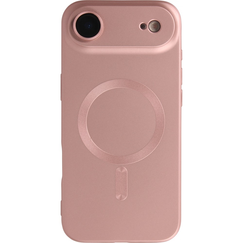 Coque iPhone Air - Gel souple avec vitre de protection caméra MagSafe - Rose