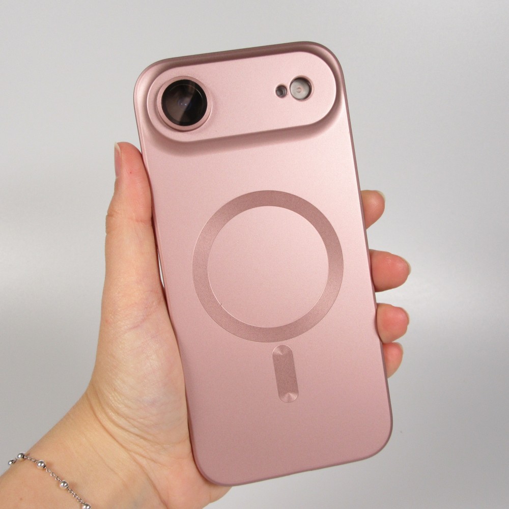 Coque iPhone Air - Gel souple avec vitre de protection caméra MagSafe - Rose