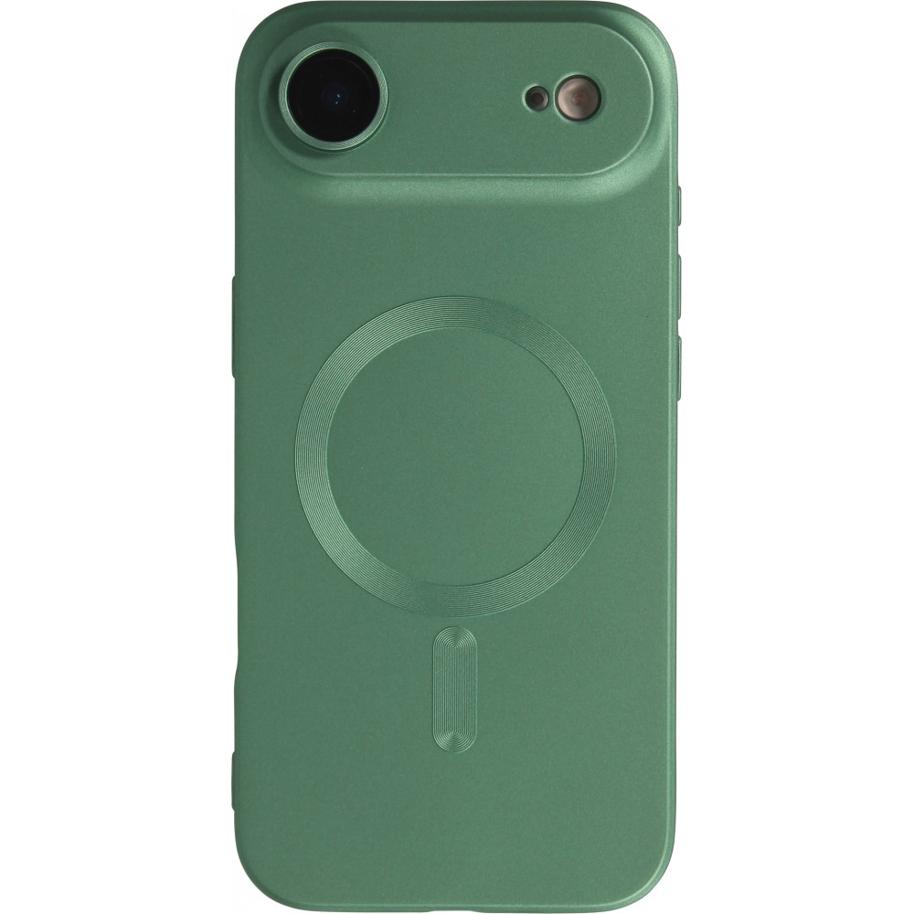 iPhone Air Case Hülle - Gummi weich mit Kameraschutzglas MagSafe - Grün
