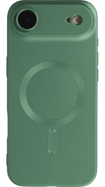 iPhone Air Case Hülle - Gummi weich mit Kameraschutzglas MagSafe - Grün