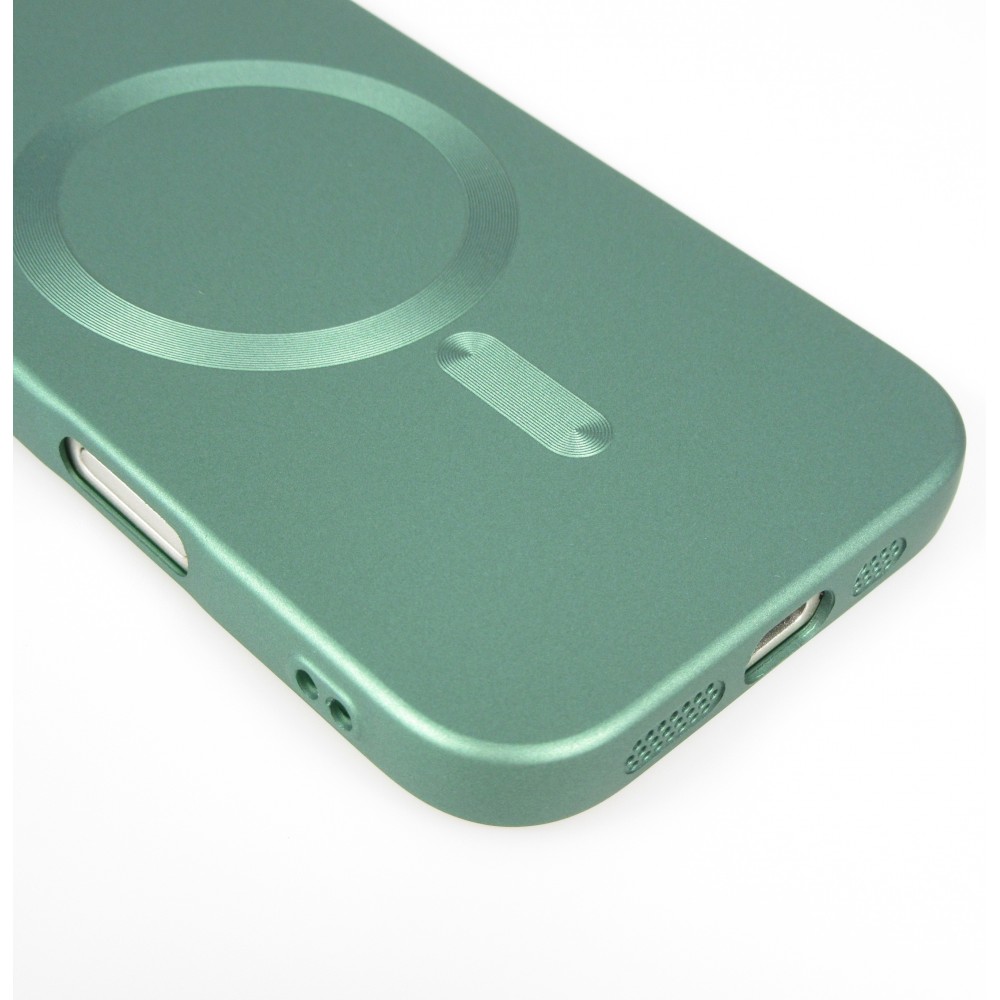 iPhone Air Case Hülle - Gummi weich mit Kameraschutzglas MagSafe - Grün