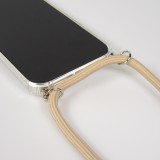 Hülle iPhone Air - Gummi transparent mit Seil beige