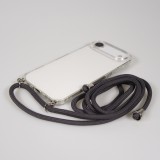 Hülle iPhone Air - Gummi transparent mit Seil - Grau