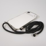 Hülle iPhone Air - Gummi transparent mit Seil - Schwarz