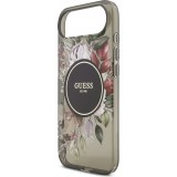 iPhone Air Case Hülle - Guess IML Blumen mit Handgelenk-Kette, kompatibel mit MagSafe elegante und trendige Schutzhülle - Schwarz