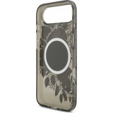 iPhone Air Case Hülle - Guess IML Blumen mit Handgelenk-Kette, kompatibel mit MagSafe elegante und trendige Schutzhülle - Schwarz