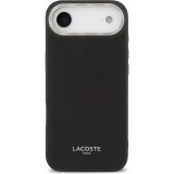 iPhone Air Case Hülle - Lacoste PU Leder Champs Elysees MagSafe elegante und langlebige Schutzhülle - Schwarz