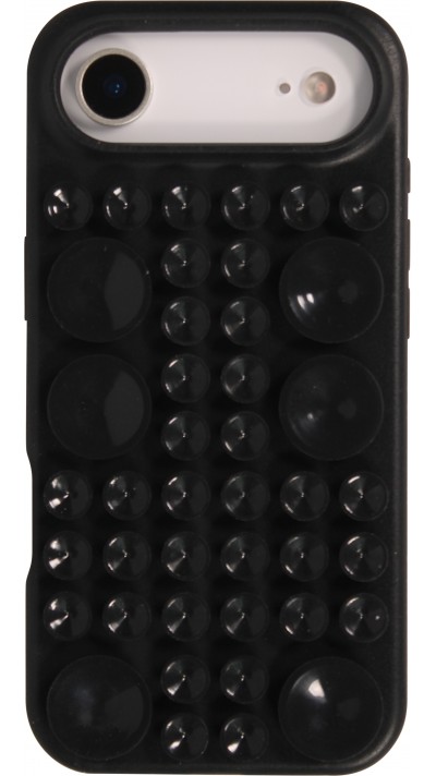 iPhone Air Case H&uuml;lle - Pastellfarbene Wandhalterung mit Saugnapf f&uuml;r glatte Oberfl&auml;chen - Schwarz