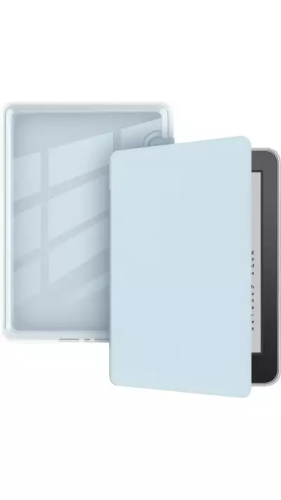 Kindle Paperwhite 2024 (12e génération) Case Hülle - Ultra-transparente Acryl- und TPU-Hülle mit Stosschutz und Standby / Weckfunktion - Blau