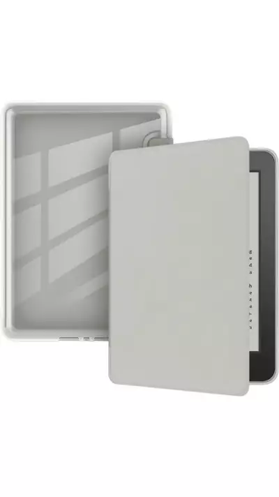 Kindle Paperwhite 2024 (12e génération) Case Hülle - Ultra-transparente Acryl- und TPU-Hülle mit Stosschutz und Standby / Weckfunktion - Grau