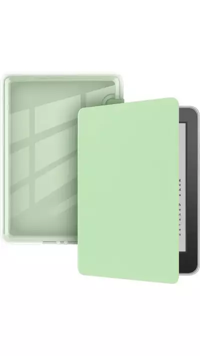 Kindle Paperwhite 2024 (12e génération) Case Hülle - Ultra-transparente Acryl- und TPU-Hülle mit Stosschutz und Standby / Weckfunktion - Grün