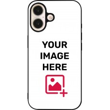 Personalisierte Hülle mit schwarzen Silikonrändern - iPhone 16