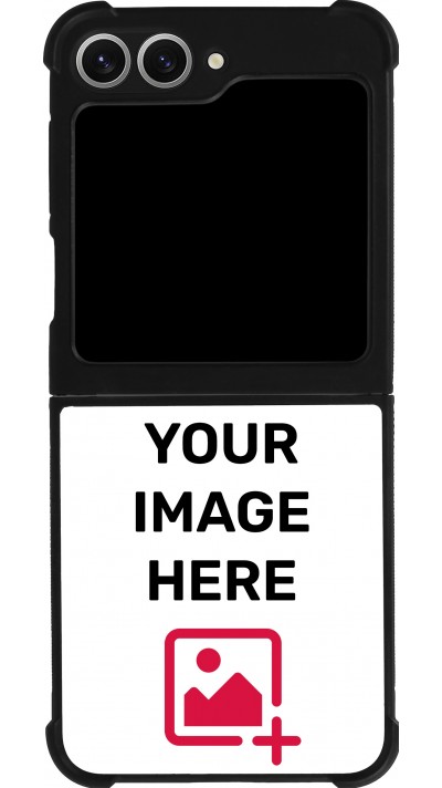 Coque personnalisée en silicone rigide noir - Galaxy Z Flip6