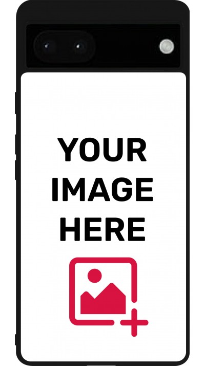 Custom Hülle Silikon schwarz - Google Pixel 6a