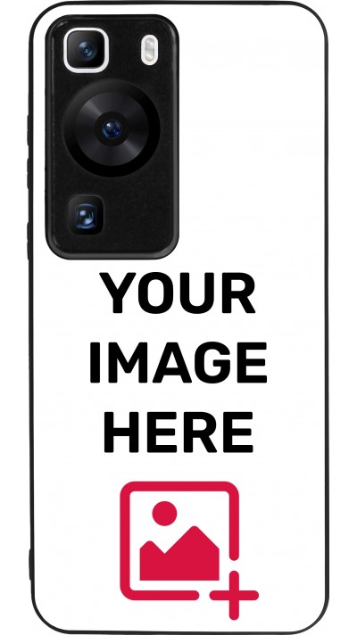 Coque personnalisée en silicone rigide noir - Huawei P60