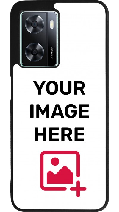 Coque personnalisée en silicone rigide noir - OPPO A57