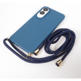 Samsung Galaxy S25 Edge Case Hülle - Bio Eco-Friendly Vegan mit Handykette Necklace blau