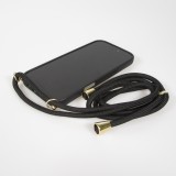 Samsung Galaxy S25 Edge Case Hülle - Bio Eco-Friendly Vegan mit Handykette Necklace - Schwarz