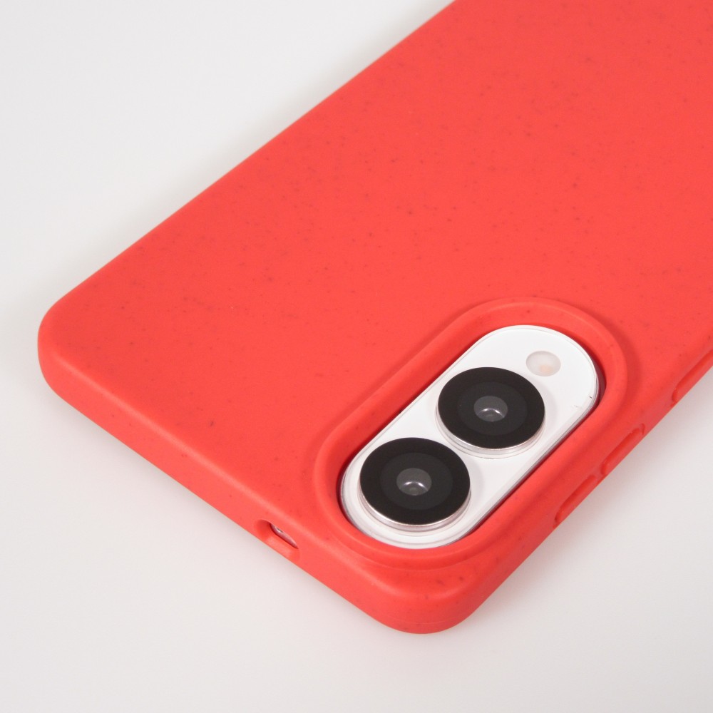 Samsung Galaxy S25 Edge Case Hülle - Bio Eco-Friendly Vegan mit Handykette Necklace - Rot