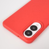 Samsung Galaxy S25 Edge Case Hülle - Bio Eco-Friendly Vegan mit Handykette Necklace - Rot